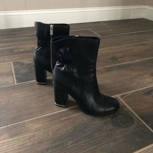 Michael Kors Black Leather Ankle Boot